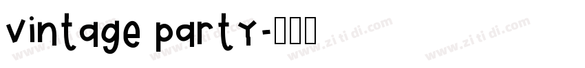 vintage party字体转换